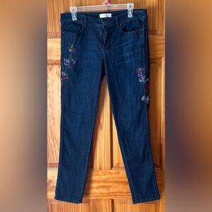 J. Jill Floral Embroidered Jeans